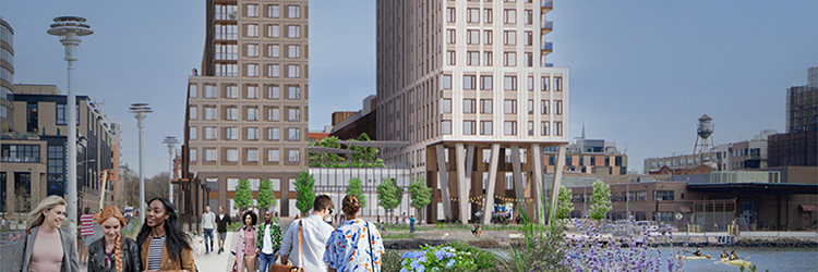 Lendlease closes $360 million construction loan for 1 Java St. - the 36-story, 834-apartment multifamily development is in the Greenpoint waterfront